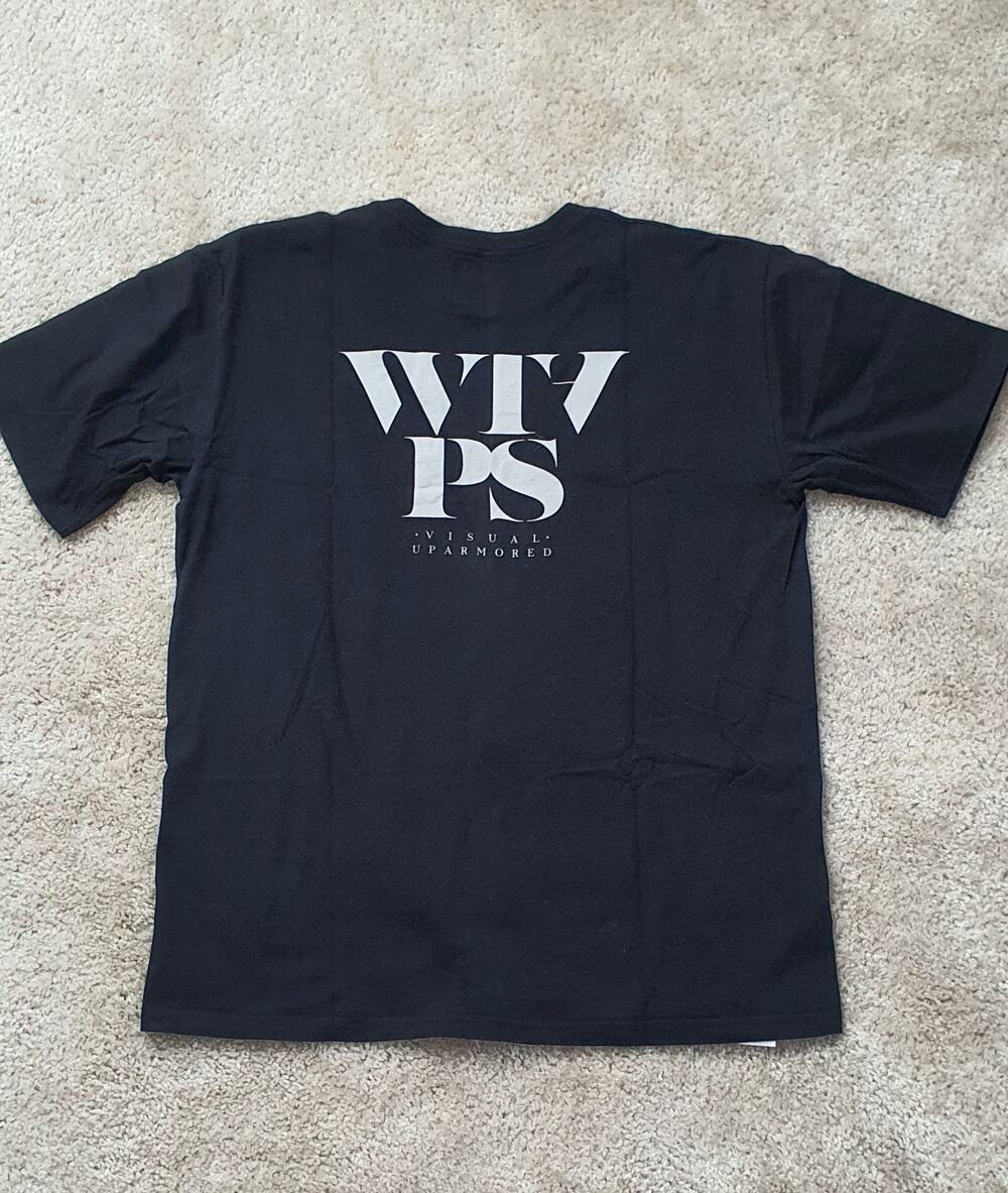 WTAPS Visual Up Armored T-shirt Mens Size X 04 Black Graphic Print Casual